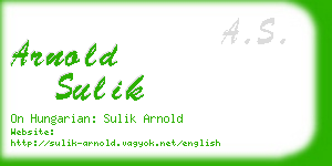 arnold sulik business card